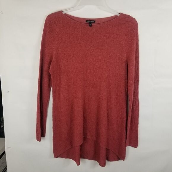 Dark Mauve Pink 100% Organic Linen Tunic. Sz L. - Picture 7 of 11